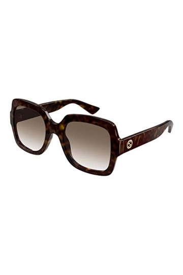 Gucci Lunettes de Soleil GG1337S Havana/Brown Shaded 54/22/140 femme