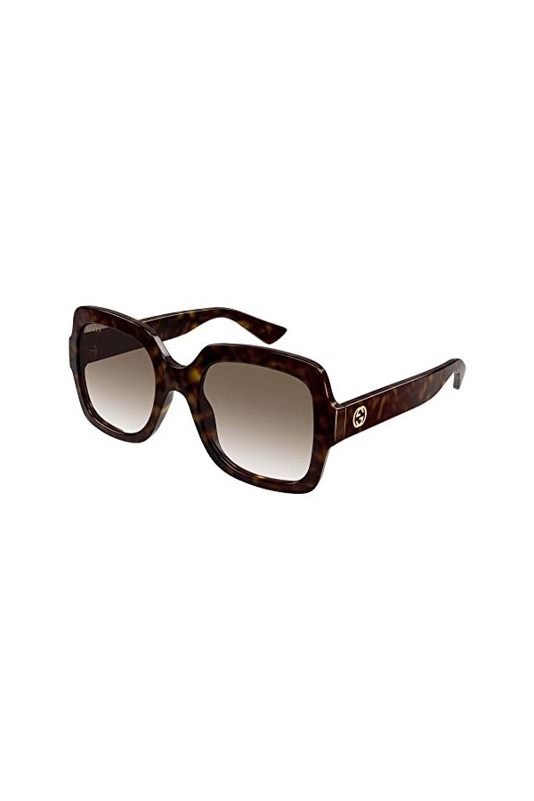 Gucci Lunettes de Soleil GG1337S Havana/Brown Shaded 54/22/140 femme