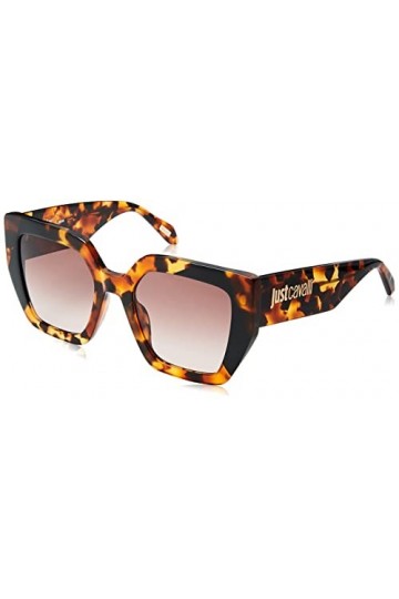 Just Cavalli SJC021V Lunettes de Soleil, Shiny Havana, 53 Femme