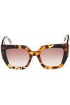 Just Cavalli SJC021V Lunettes de Soleil, Shiny Havana, 53 Femme