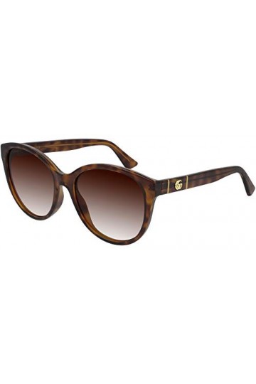Gucci Lunettes de Soleil GG0631S Havana/Brown Shaded 56/18/145 femme