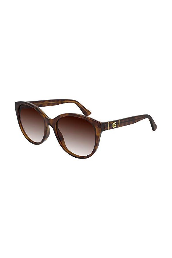 Gucci Lunettes de Soleil GG0631S Havana/Brown Shaded 56/18/145 femme