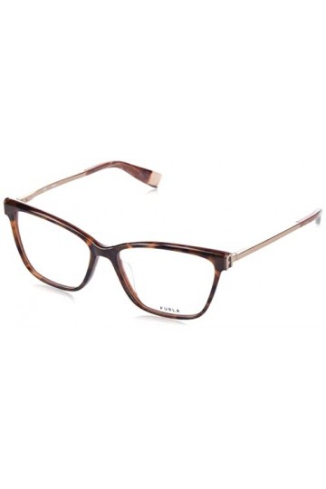 FURLA Vfu631 Lunettes de Soleil, Haut de Havane Shiny Light+Marron, 55 Femme