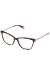 FURLA Vfu631 Lunettes de Soleil, Haut de Havane Shiny Light+Marron, 55 Femme