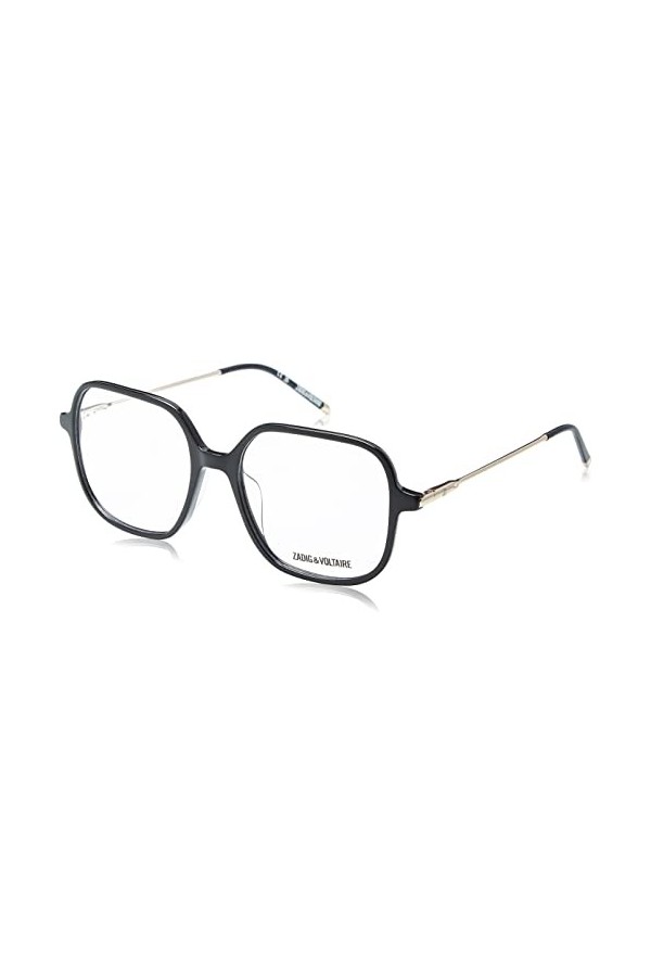 ZADIG&VOLTAIRE Vzv328 Lunettes de Soleil, Noir Brillant, 53 Femme