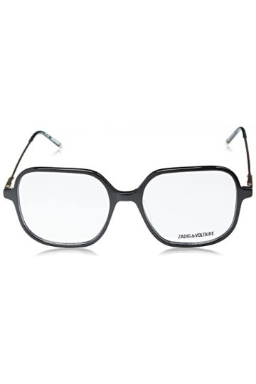 ZADIG&VOLTAIRE Vzv328 Lunettes de Soleil, Noir Brillant, 53 Femme