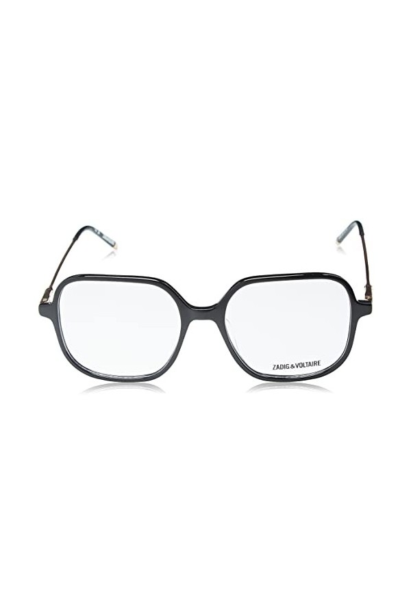 ZADIG&VOLTAIRE Vzv328 Lunettes de Soleil, Noir Brillant, 53 Femme