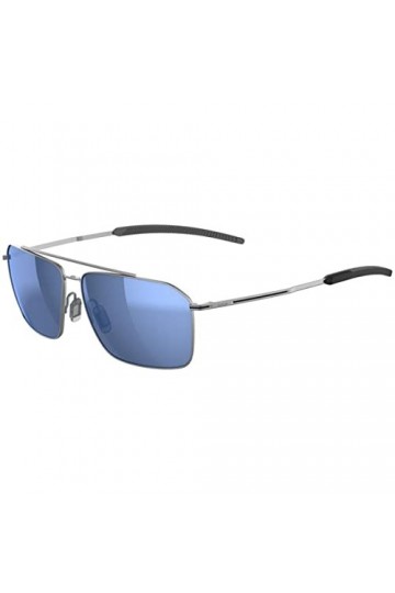 bollé - FLOW Silver Matte – Volt+ Offshore Polarized, Lunettes de soleil, Large, Mixte Adulte