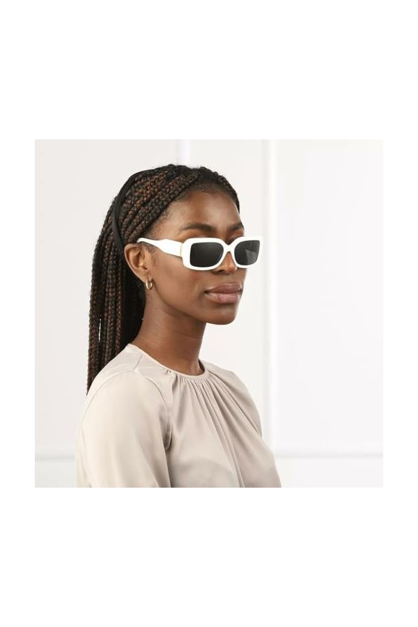 Michael Kors 0MK2165 Lunettes de soleil, blanc/gris foncé, 56 unisexe, Blanc/gris foncé