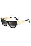 DSquared D2 0033/S Lunettes de Soleil, Rhl/Fq Gold Black, 53 cm Mixte