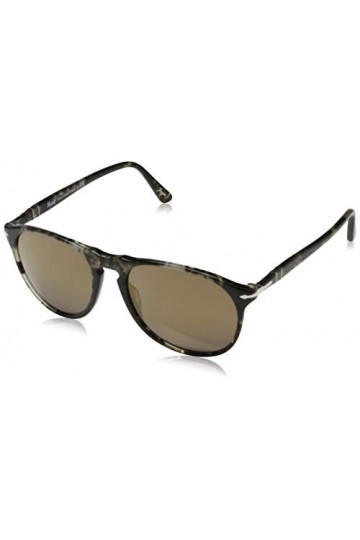 Persol 0Po9649S 1063O3 55 Montures de Lunettes, Noir Spotted Grey Black/Lightbrownmirrorgold , Homme