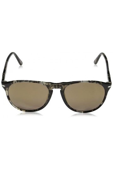 Persol 0Po9649S 1063O3 55 Montures de Lunettes, Noir Spotted Grey Black/Lightbrownmirrorgold , Homme