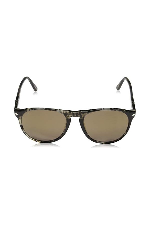 Persol 0Po9649S 1063O3 55 Montures de Lunettes, Noir Spotted Grey Black/Lightbrownmirrorgold , Homme