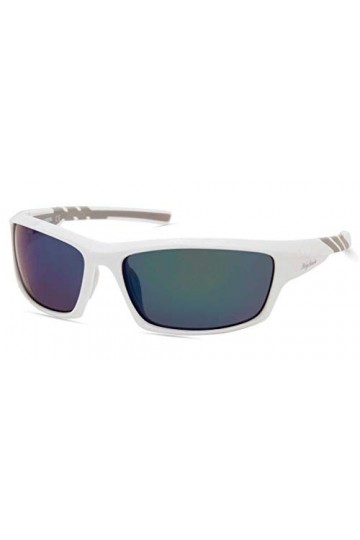 Harley-Davidson Lunettes de soleil sport caoutchoutées pour femme, monture blanche/verres aqua, blanc, blanc, 63-16-130