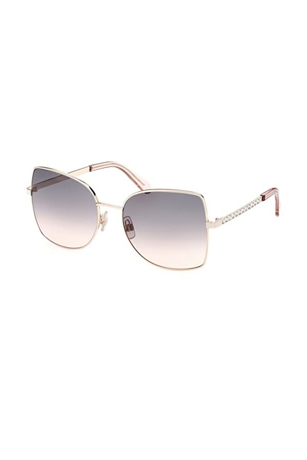 SWAROVSKI Femme SK0369 Lunettes de Soleil, Shiny Rose Gold, 58