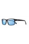 Revo Harnais : Filtres polarisés UV, lunettes de soleil Rectangle Sport Wrap, monture noire mate avec verres graphite RE 407