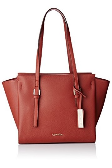 Calvin Klein Marissa Medium Tote, 227, Os, Sacs de plage femme, Brown Henna , 13x25x41 cm W x H L 