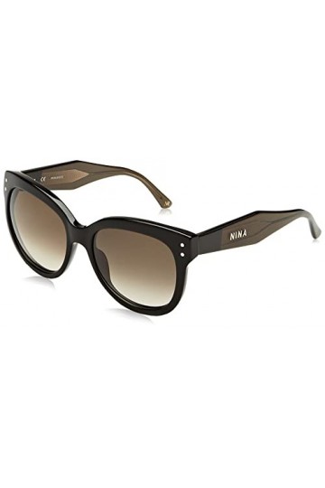 Nina Ricci Snr324 Lunettes de Soleil, Shiny Classic Havana, 55 Femme