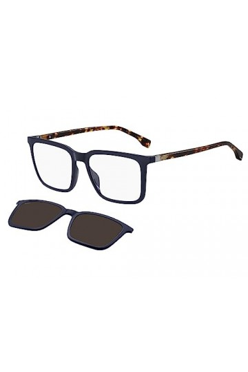 Hugo Boss Lunettes de Soleil BOSS 1492/CS Blue Havana Blue/Brown Folding Clip On 55/18/145 homme