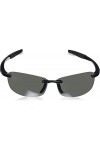 Revo Descend E&nbsp;: Filtres polarisés UV, lunettes de soleil rectangulaires sans monture, monture noire avec verres en graphite 