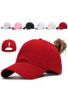 Queue de Cheval Casquette de Baseball Coton Anti-Soleil Baseball Cap Hommes Femmes été Unisexe Réglable Casquettes de Basebal