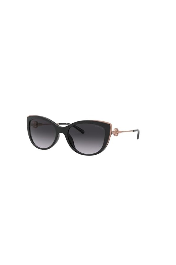 Michael Kors 0MK2127U Lunettes de Soleil, Black/Grey Shaded, 55 Femme