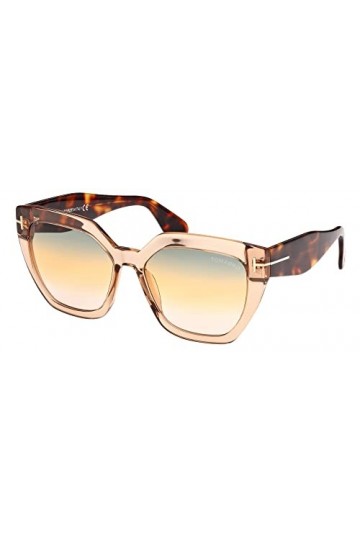 Tom Ford Lunettes de Soleil PHOEBE FT 0939 Shiny Transparent Brown/Grey Yellow 56/17/140 femme