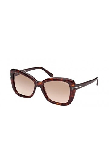 Tom Ford Lunettes de Soleil MAEVE FT 1008 Dark Havana/Light Brown Shaded 55/17/140 femme