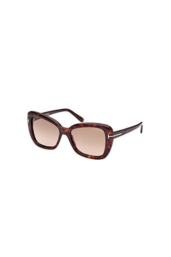 Tom Ford Lunettes de Soleil MAEVE FT 1008 Dark Havana/Light Brown Shaded 55/17/140 femme