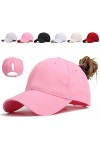 Queue de Cheval Casquette de Baseball Coton Anti-Soleil Baseball Cap Hommes Femmes été Unisexe Réglable Casquettes de Basebal