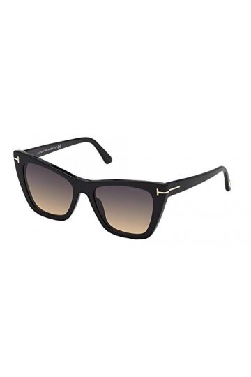 Tom Ford Lunettes de Soleil POPPY-02 FT 0846 Shiny Black/Dark Grey Shaded 53/18/140 unisexe