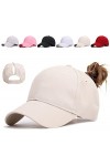 Queue de Cheval Casquette de Baseball Coton Anti-Soleil Baseball Cap Hommes Femmes été Unisexe Réglable Casquettes de Basebal