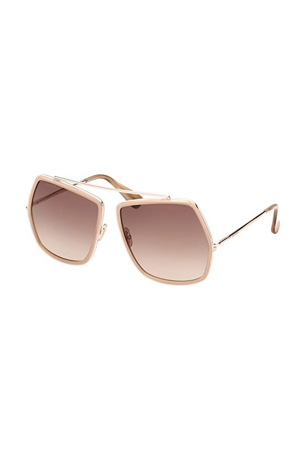 MaxMara ELSA4 Lunettes de Soleil, Beige Horn, 64/14/130 Femme