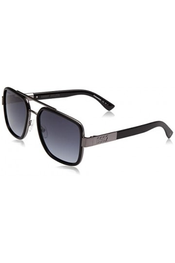 DSquared D2 0060/S Lunettes de Soleil, V81/9o Dkruth Noir, 58 Mixte