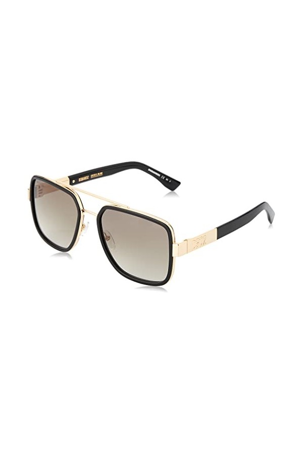 DSquared D2 0060/S Lunettes de Soleil, V81/9o Dkruth Noir, 58 Mixte