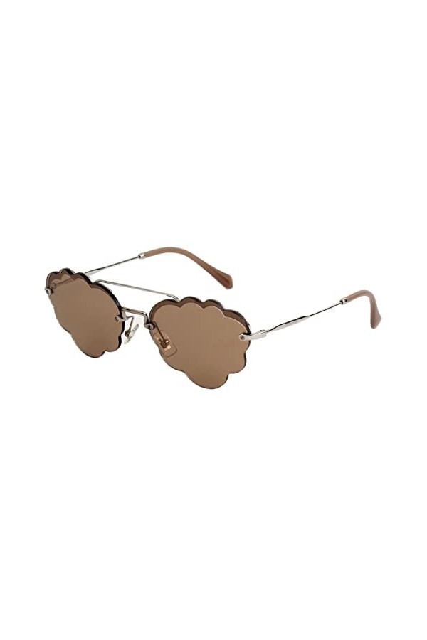 Miu Miu 0MU 57US Lunettes de Soleil, Plateado, 58 Femme