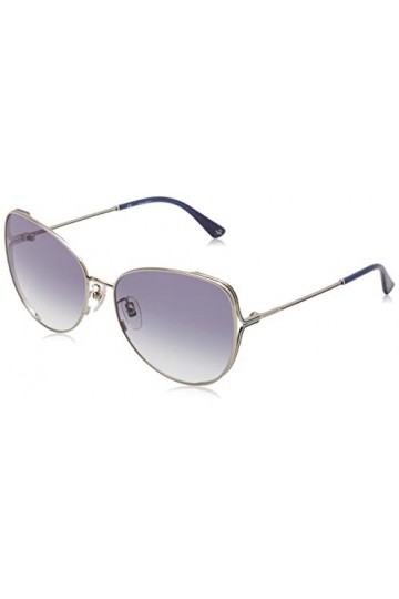 Nina Ricci Snr302 Lunettes de Soleil, Doré Clair Brillant avec pièces colorées, 60 Femme