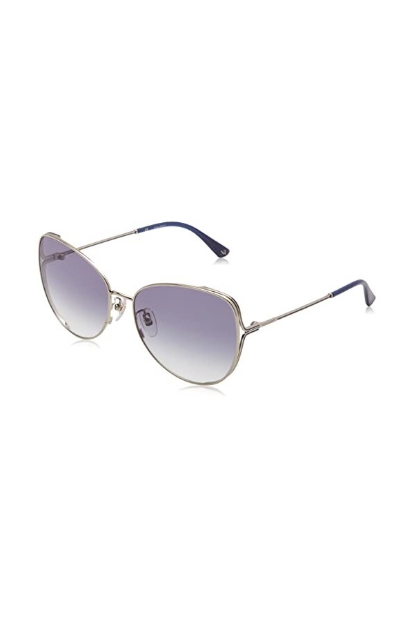 Nina Ricci Snr302 Lunettes de Soleil, Doré Clair Brillant avec pièces colorées, 60 Femme