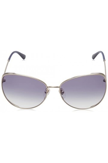 Nina Ricci Snr302 Lunettes de Soleil, Doré Clair Brillant avec pièces colorées, 60 Femme