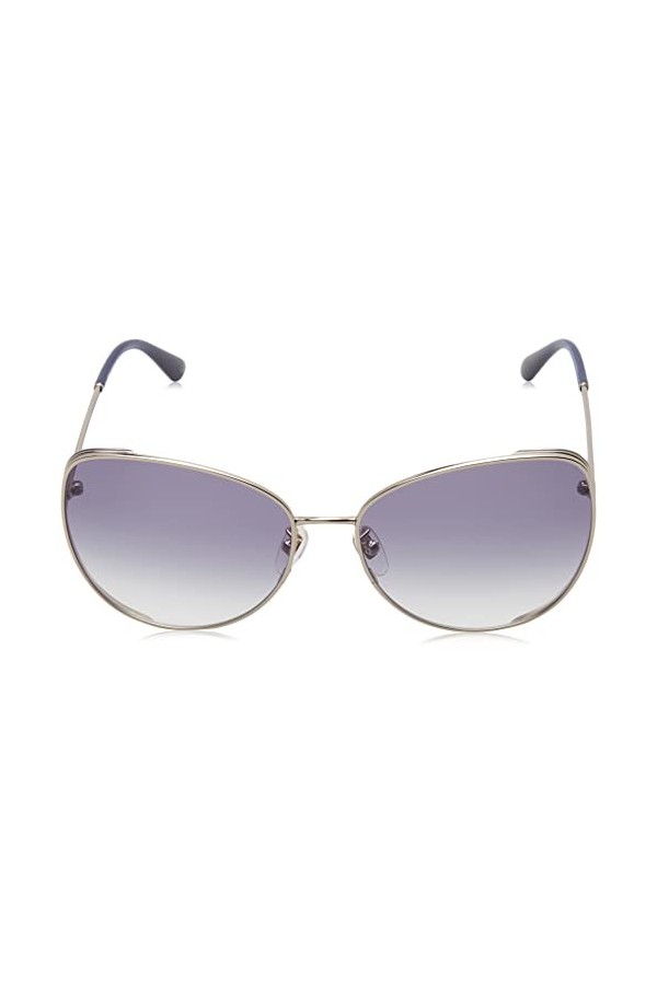 Nina Ricci Snr302 Lunettes de Soleil, Doré Clair Brillant avec pièces colorées, 60 Femme