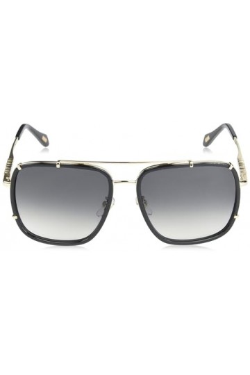 Just Cavalli Mixte SJC030V Lunettes de Soleil, Shiny Black, 58