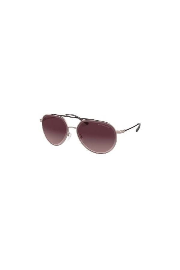 Michael Kors Antigua MK1041 Pilot Lunettes de soleil pour femme + ensemble avec kit de lunettes de designer iWear, Or rose br