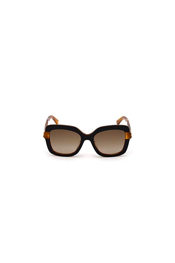 Bally Eyewear BY0020-H Lunettes de Soleil, Black/Other/Gradient Roviex, 55 Femme