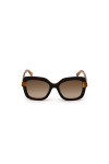 Bally Eyewear BY0020-H Lunettes de Soleil, Black/Other/Gradient Roviex, 55 Femme