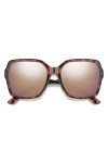 SMITH Mixte Flare Lunettes de Soleil, Miroir polarisé en Or Rose avec Tortue/Chromapop, Taille Unique