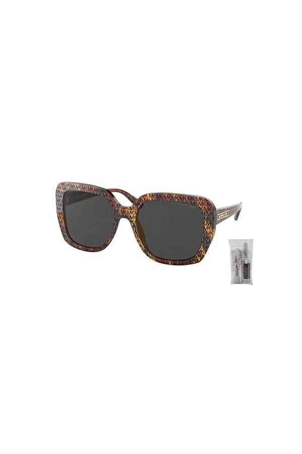 Michael Kors Manhasset MK2140 Lunettes de soleil carrées pour femme + ensemble avec kit de lunettes iWear, Mk Logog Imprimé t