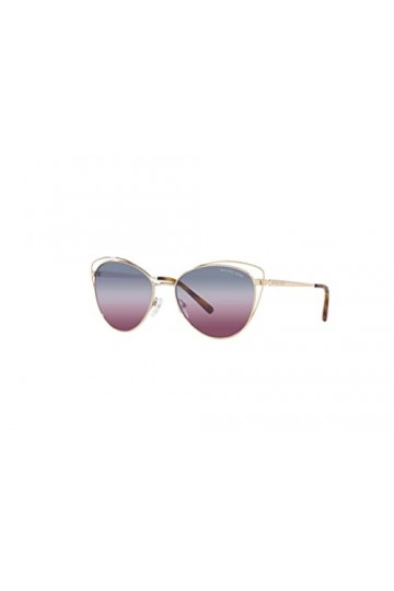 Michael Kors Rimini MK1117 Lunettes de soleil œil de chat pour femme + ensemble avec kit de lunettes iWear, Or clair / Chambr