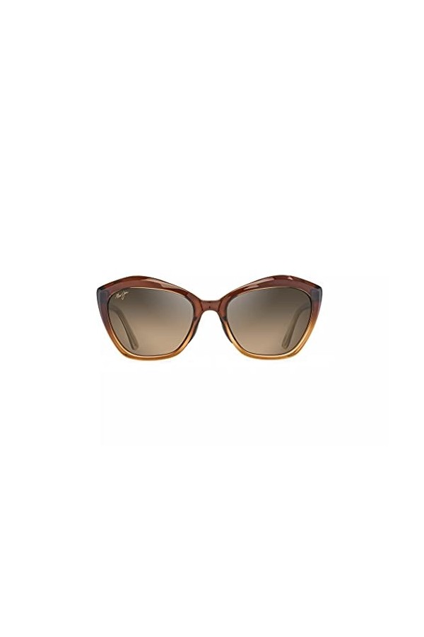 Maui Jim Lotus Lunettes de soleil polarisées pour femme, Chocolat Fade, 56/20/140