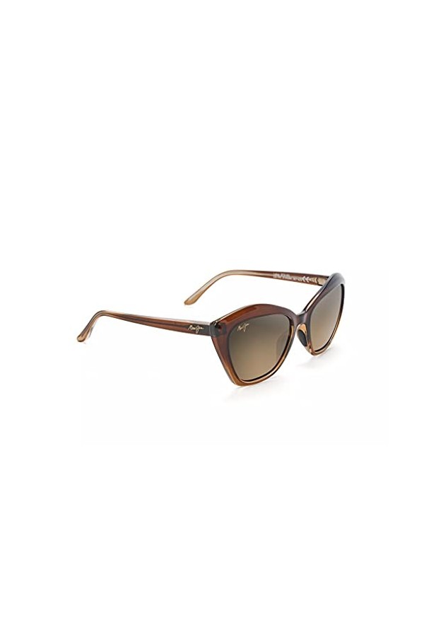 Maui Jim Lotus Lunettes de soleil polarisées pour femme, Chocolat Fade, 56/20/140