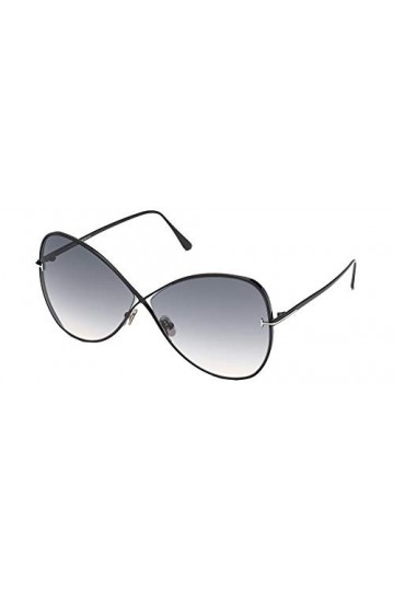 Tom Ford Lunettes de Soleil NICKIE FT 0842 Shiny Black/Dark Grey Shaded 66/9/135 femme